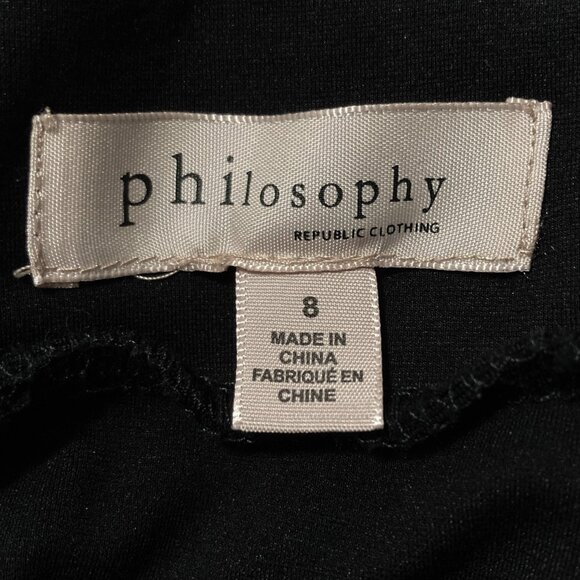 Philosophy Black nautical style slip-on pencil skirt ~ Goth SMALL MEDIUM skirt - Picture 2 of 13